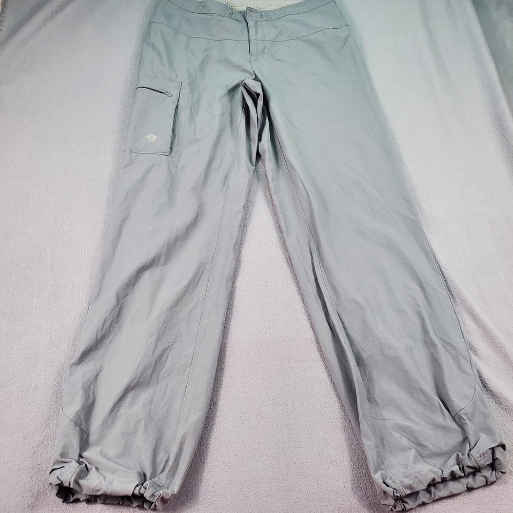 Mountain Hardwear Womens Hiking Cargo Pants Gray Bungee Hem Size 6/32 Flawed - Picture 8 of 9